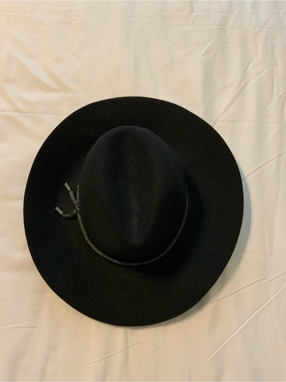 Nordstrom Women’s Wide Brim Black 100% Wool Fedora Hat